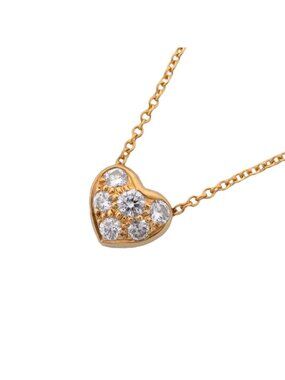 Tiffany & Co Necklace Heart Pave 18k Yellow Gold Diamond